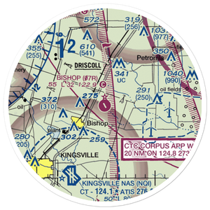 Bishop Municipal Airport (07R) VFR Sectional Sticker (20 mile)