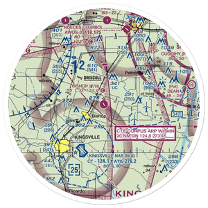 Bishop Municipal Airport (07R) VFR Sectional Sticker (30 mile)