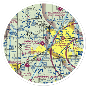 Riverview Airport (08C) VFR Sectional Sticker (30 mile)
