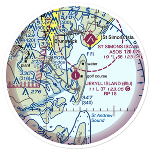 Jekyll Island Airport (09J) VFR Sectional Sticker (20 mile)