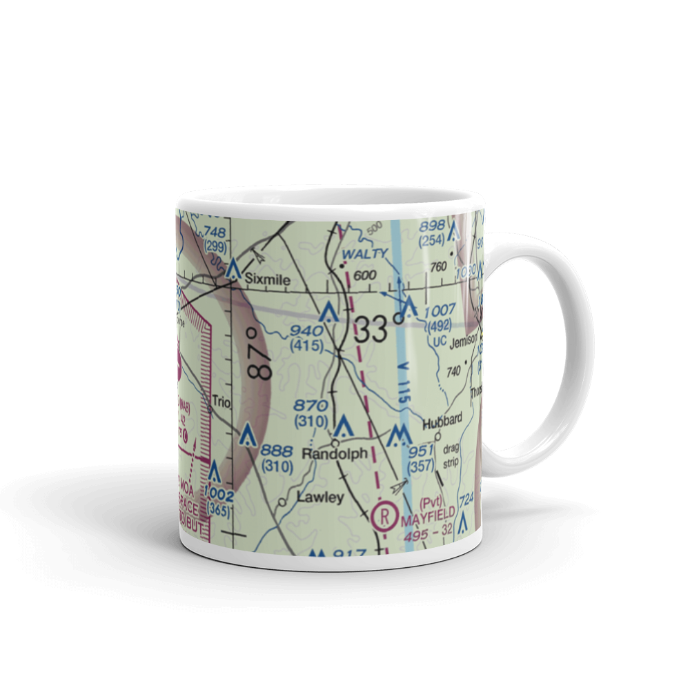 Bibb County Airport (0A8) VFR Sectional  Mug 