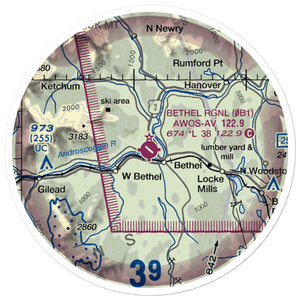 Bethel Regional Airport (0B1) VFR Sectional Sticker (20 mile)