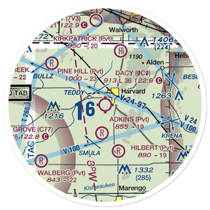 Dacy Airport (0C0) VFR Sectional Sticker (20 mile)