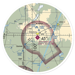 Gettysburg Municipal Airport (0D8) VFR Sectional Sticker (30 mile)