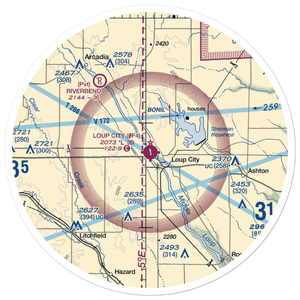 Loup City Municipal Airport (0F4) VFR Sectional Sticker (30 mile)