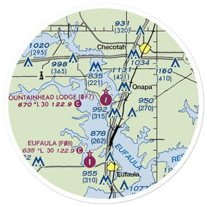 Fountainhead Lodge Airpark (0F7) VFR Sectional Sticker (20 mile)