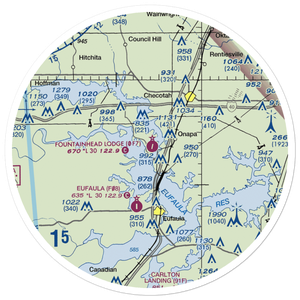 Fountainhead Lodge Airpark (0F7) VFR Sectional Sticker (30 mile)