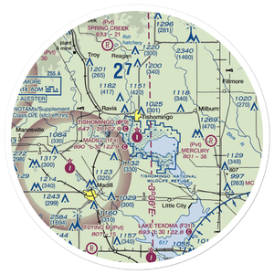 Tishomingo Airpark (0F9) VFR Sectional Sticker (30 mile)
