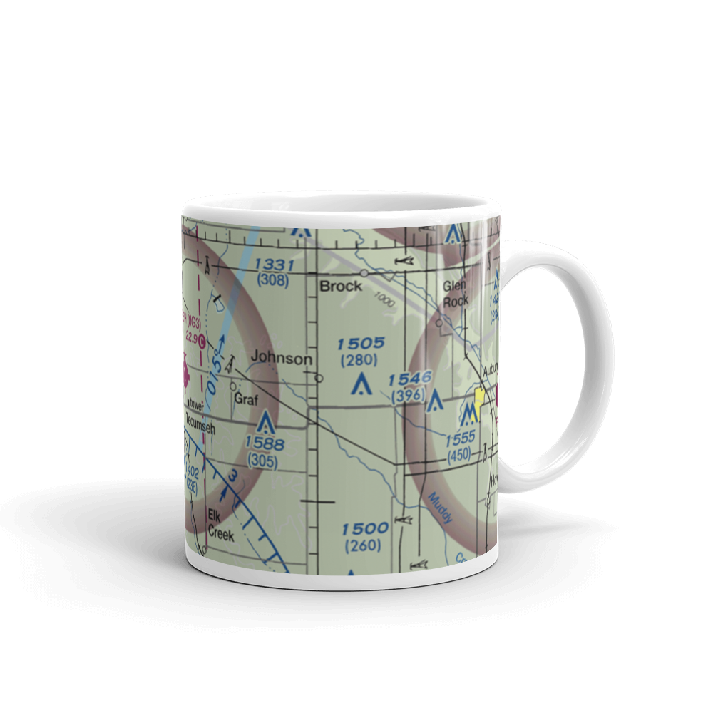 Tecumseh Municipal Airport (0G3) VFR Sectional  Mug 