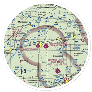 Williams County Airport (0G6) VFR Sectional Sticker (30 mile)