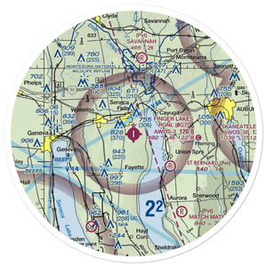 Finger Lakes Regional Airport (0G7) VFR Sectional Sticker (30 mile)