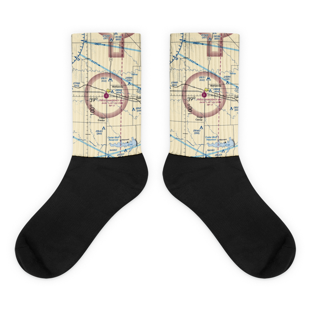 Trego Wakeeney Airport (0H1) VFR Sectional Socks 