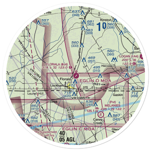 Florala Municipal Airport (0J4) VFR Sectional Sticker (30 mile)