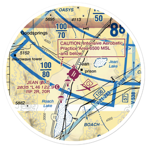 Jean Airport (0L7) VFR Sectional Sticker (20 mile)