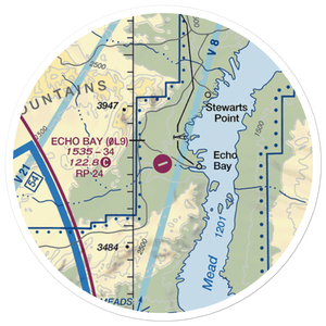 Echo Bay Airport (0L9) VFR Sectional Sticker (20 mile)