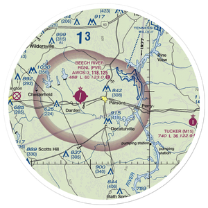 Scott Field (0M1) VFR Sectional Sticker (30 mile)