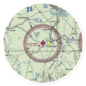 John A Baker Field (0M3) VFR Sectional Sticker (30 mile)