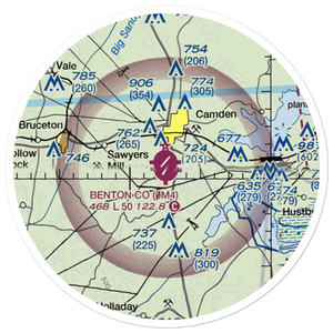 Benton County Airport (0M4) VFR Sectional Sticker (20 mile)