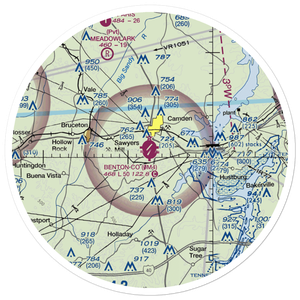 Benton County Airport (0M4) VFR Sectional Sticker (30 mile)