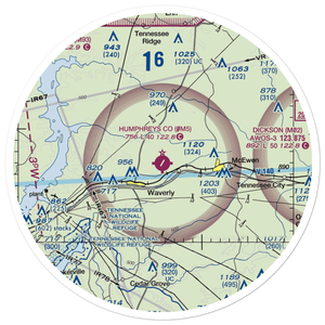 Humphreys County Airport (0M5) VFR Sectional Sticker (30 mile)