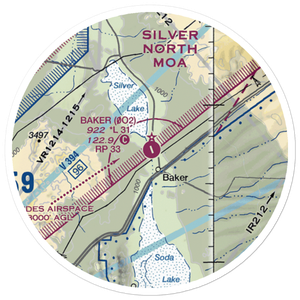 Baker Airport (0O2) VFR Sectional Sticker (20 mile)