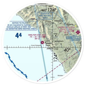 Shelter Cove Airport (0Q5) VFR Sectional Sticker (30 mile)