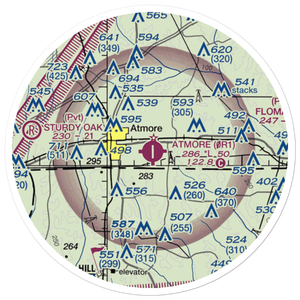 Atmore Municipal Airport (0R1) VFR Sectional Sticker (20 mile)