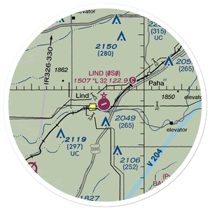 Lind Airport (0S0) VFR Sectional Sticker (20 mile)