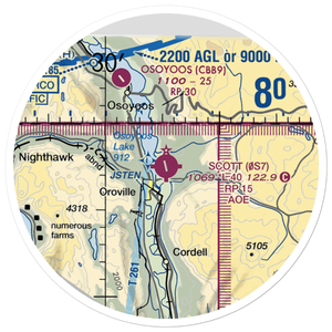 Dorothy Scott Airport (0S7) VFR Sectional Sticker (20 mile)
