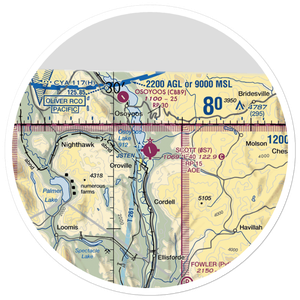 Dorothy Scott Airport (0S7) VFR Sectional Sticker (30 mile)
