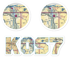 Dorothy Scott Airport (0S7) VFR Sectional Sticker Pack