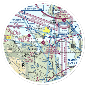 Jefferson County International Airport (0S9) VFR Sectional Sticker (30 mile)