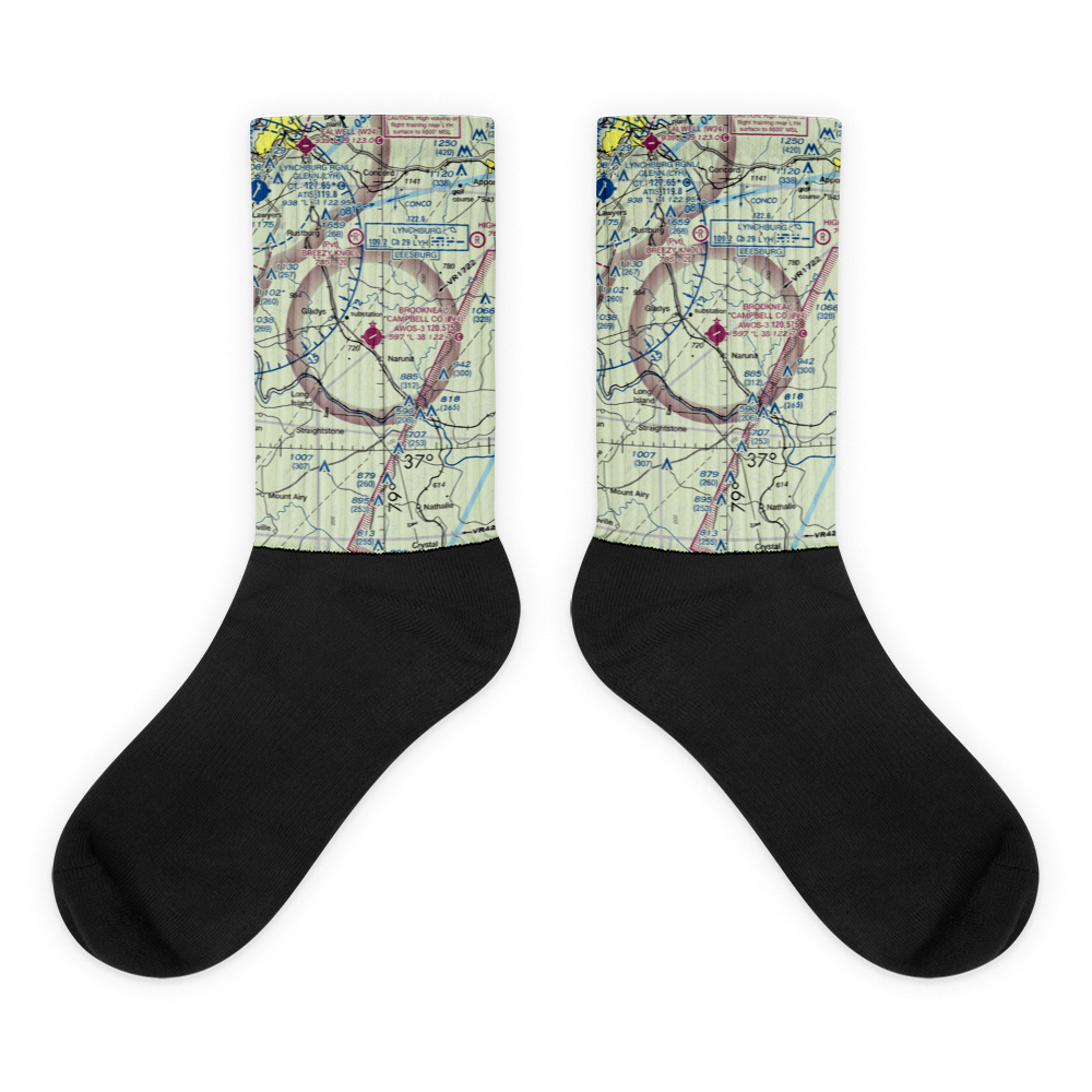 Brookneal/Campbell County Airport (0V4) VFR Sectional Socks 