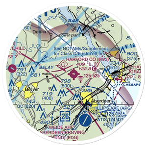 Harford County Airport (0W3) VFR Sectional Sticker (20 mile)