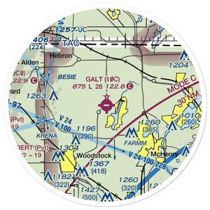 Galt Field (10C) VFR Sectional Sticker (20 mile)