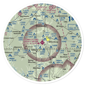 Holmes County Airport (10G) VFR Sectional Sticker (30 mile)