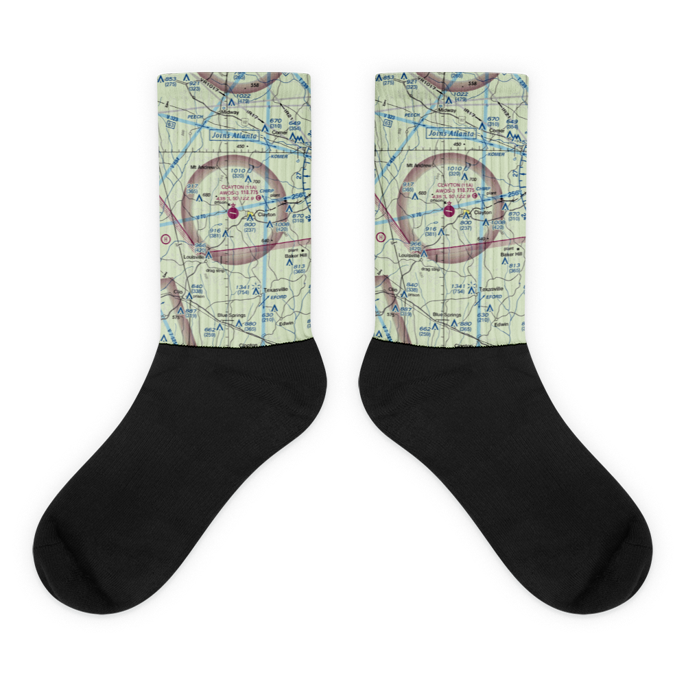 Clayton Municipal Airport (11A) VFR Sectional Socks 