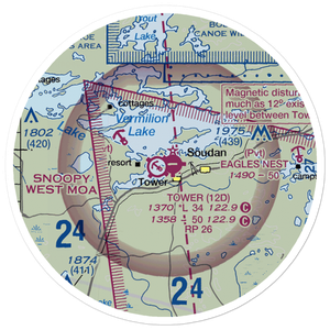 Tower Municipal Airport (12D) VFR Sectional Sticker (20 mile)