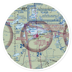 Tower Municipal Airport (12D) VFR Sectional Sticker (30 mile)