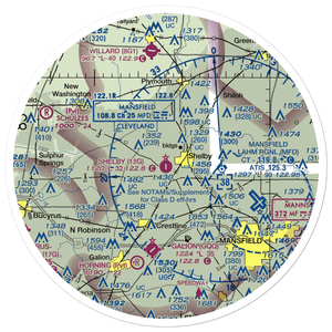 Shelby Community Airport (12G) VFR Sectional Sticker (30 mile)