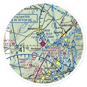 Aeroflex-Andover Airport (12N) VFR Sectional Sticker (20 mile)