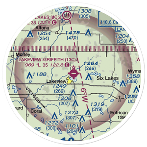 Lakeview-Airport-Griffith Field (13C) VFR Sectional Sticker (20 mile)