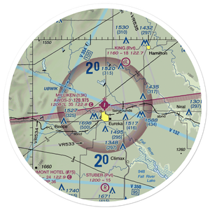 Eureka Municipal Airport (13K) VFR Sectional Sticker (30 mile)