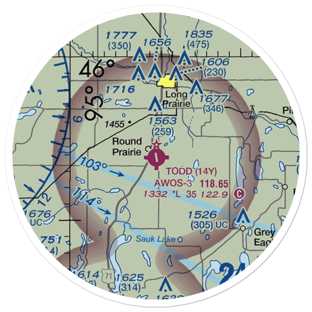 Todd Field (14Y) VFR Sectional Sticker (20 mile) 