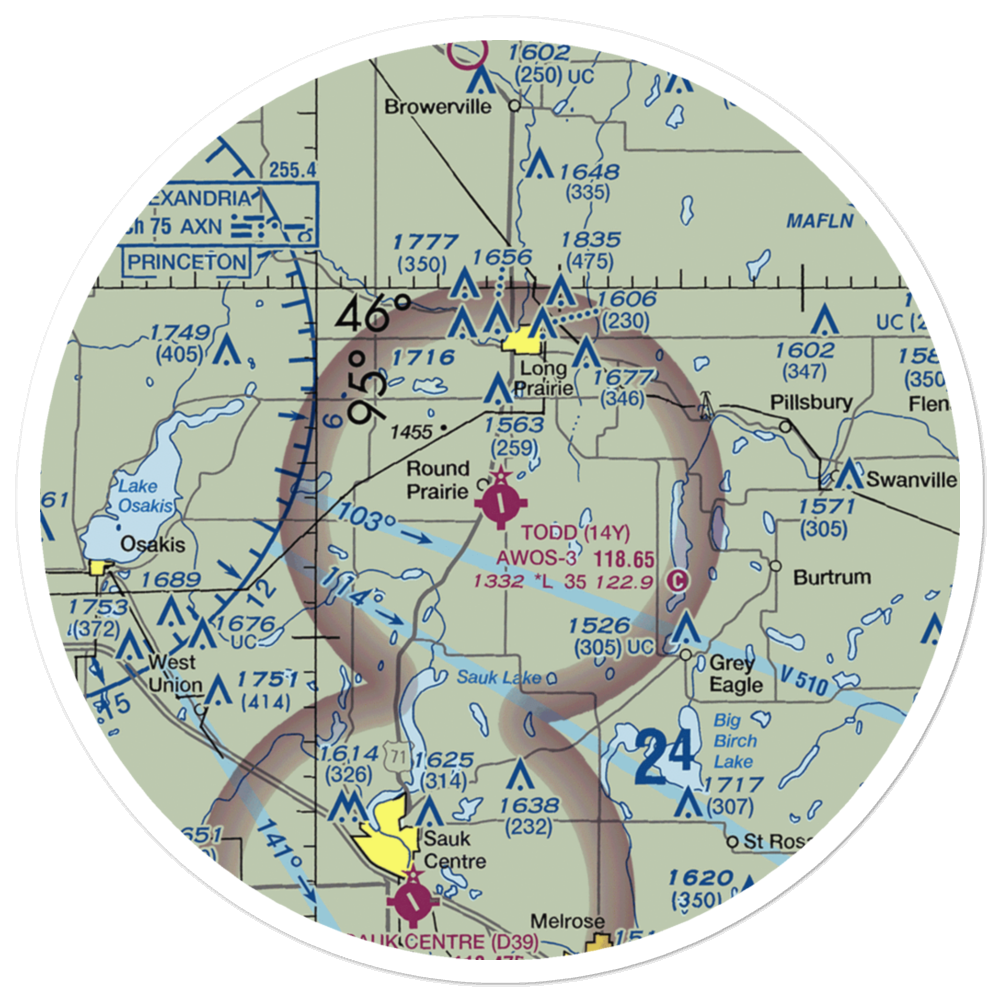 Todd Field (14Y) VFR Sectional Sticker (30 mile) 