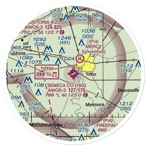 Seneca County Airport (16G) VFR Sectional Sticker (20 mile)