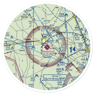 Dawson Municipal Airport (16J) VFR Sectional Sticker (30 mile)