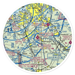 Cross Keys Airport (17N) VFR Sectional Sticker (30 mile)