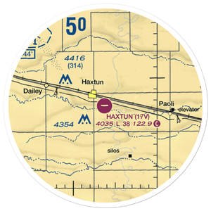 Haxtun Municipal Airport (17V) VFR Sectional Sticker (20 mile)