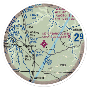 Mc Creary County Airport (18I) VFR Sectional Sticker (20 mile)